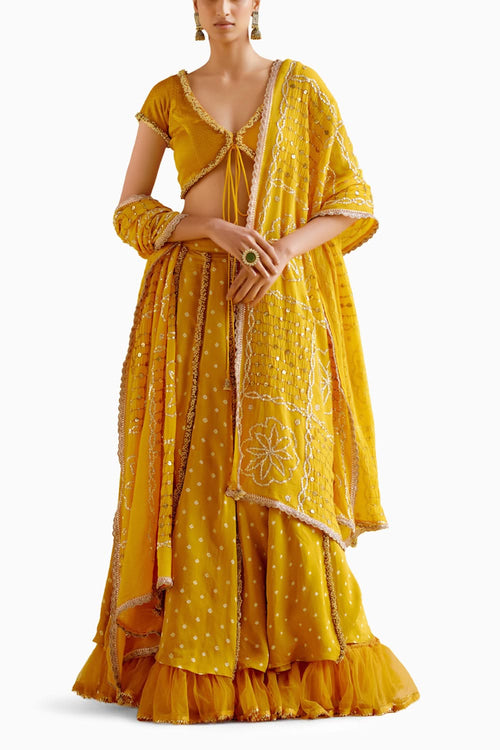 Aparna Yellow Lehnga Set