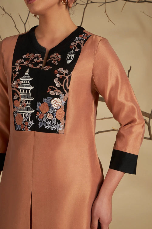 Peach Riva Kurta Set