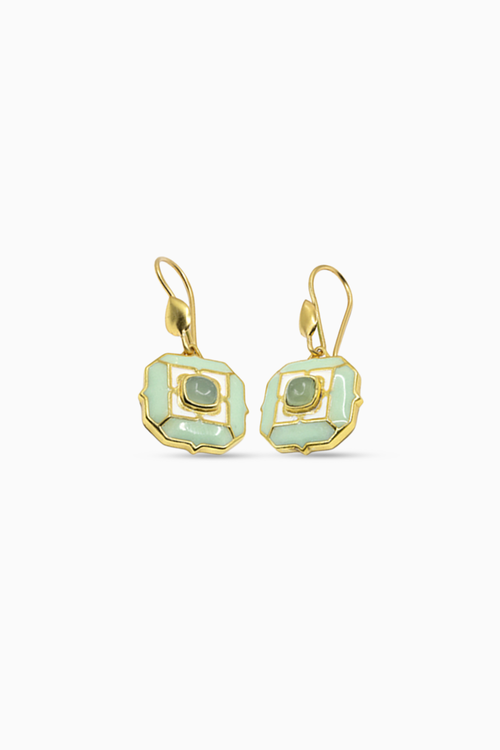 Foggy Green Sea Breeze Earrings