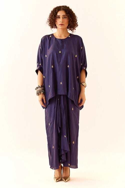 Navy Blue Lehenga Set