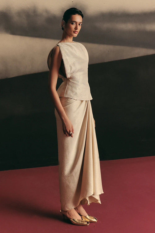 Silver Ivory Cove Top And Knot Skirt