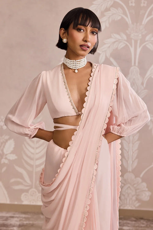 Pearl Saree Set