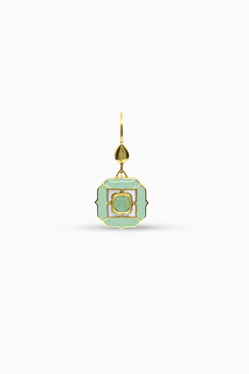 Foggy Green Sea Breeze Earrings