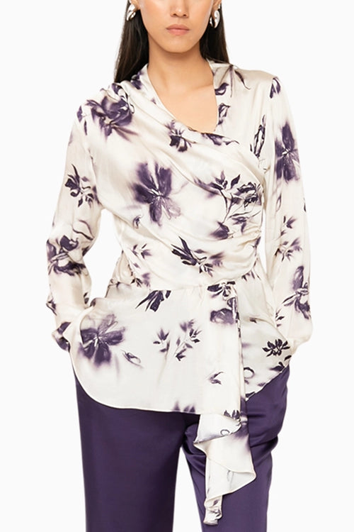 Magnolia Cream Wrap Top