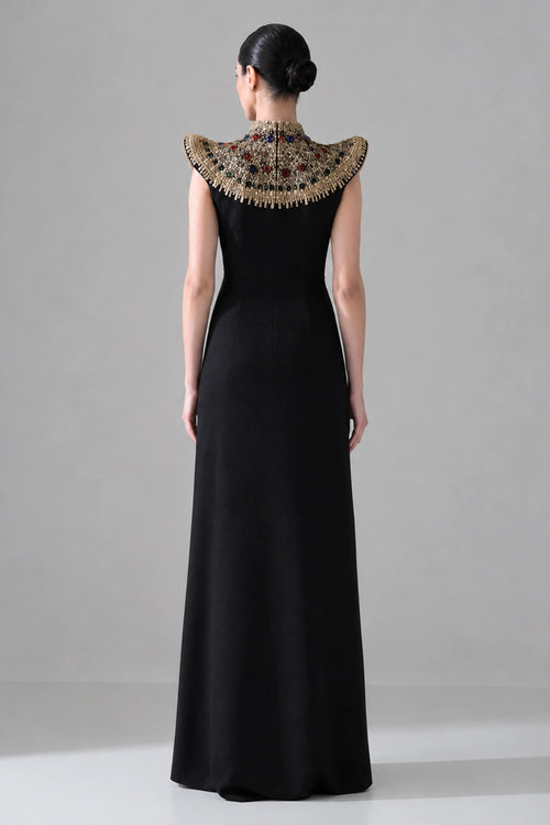 Black Silhouette With Structured Shoulders