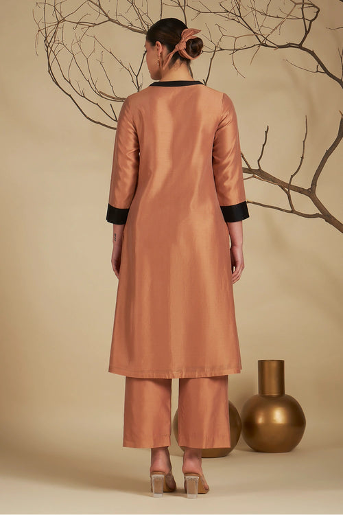Peach Riva Kurta Set