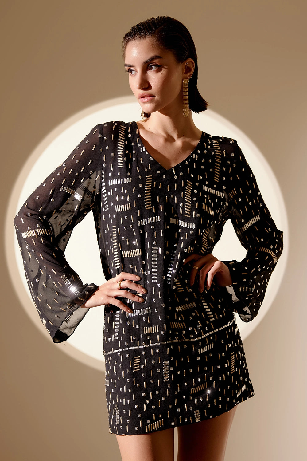 Black Bali Abstract Dress