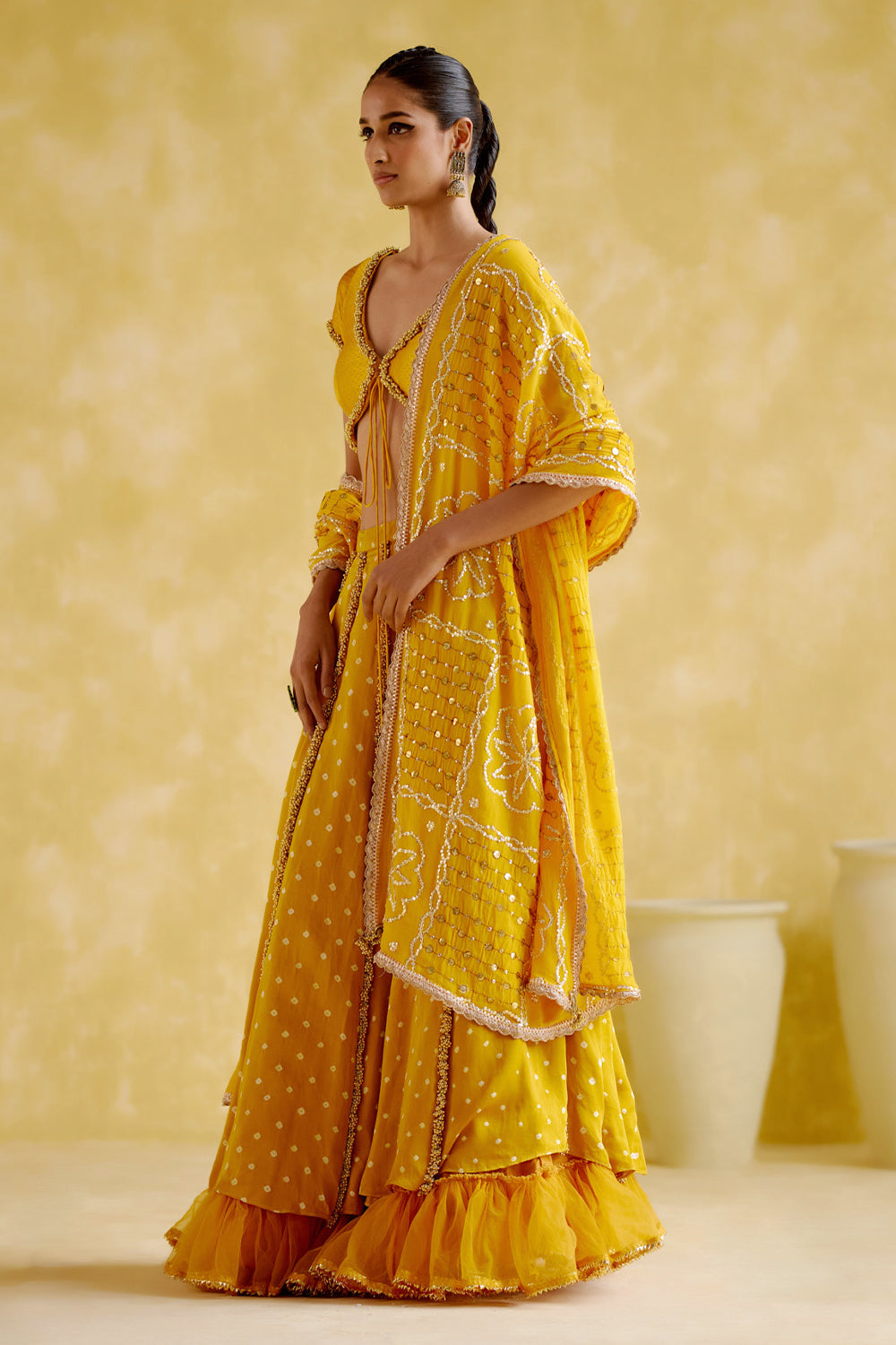 Aparna Yellow Lehnga Set