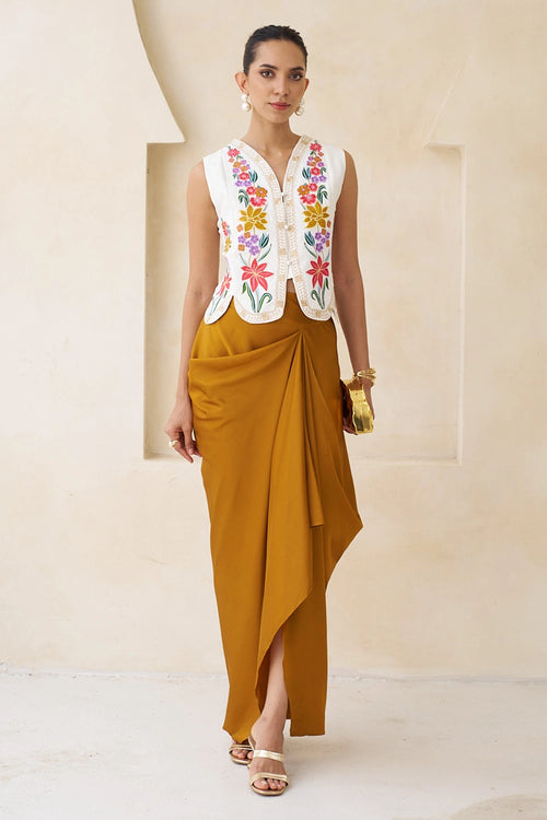 Mustard Noor Skirt Set