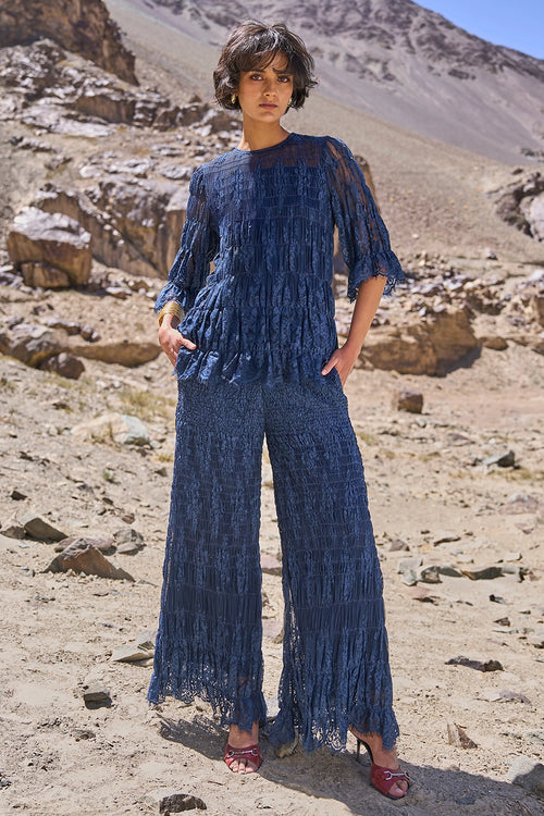 Allover Ruched Pant Set