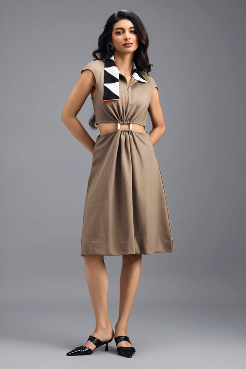 Mud Fit-and-Flare Dress