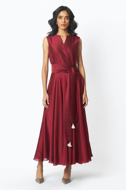 Huda The Venetian Long Dress with Belt