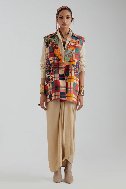 Noori Double Breasted Vest Set