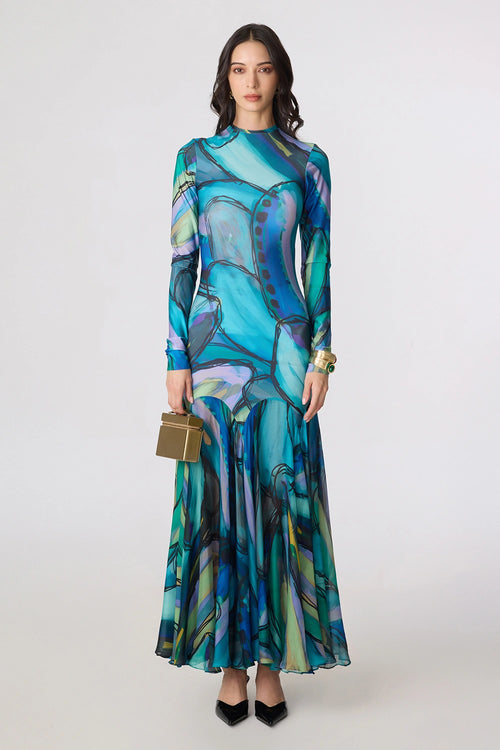 Multi Chiffon Maeva Dress