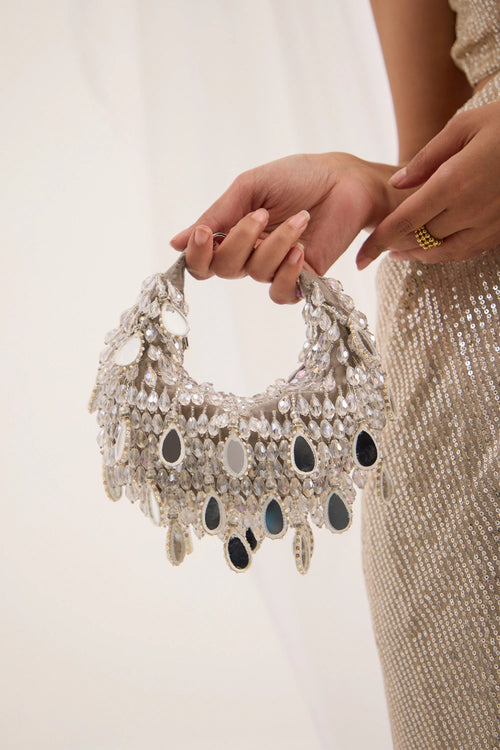 Nano Boat Silver Mirror Bag