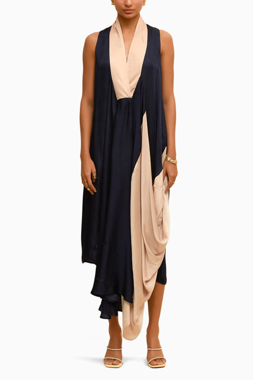 Cowl Drape Dress