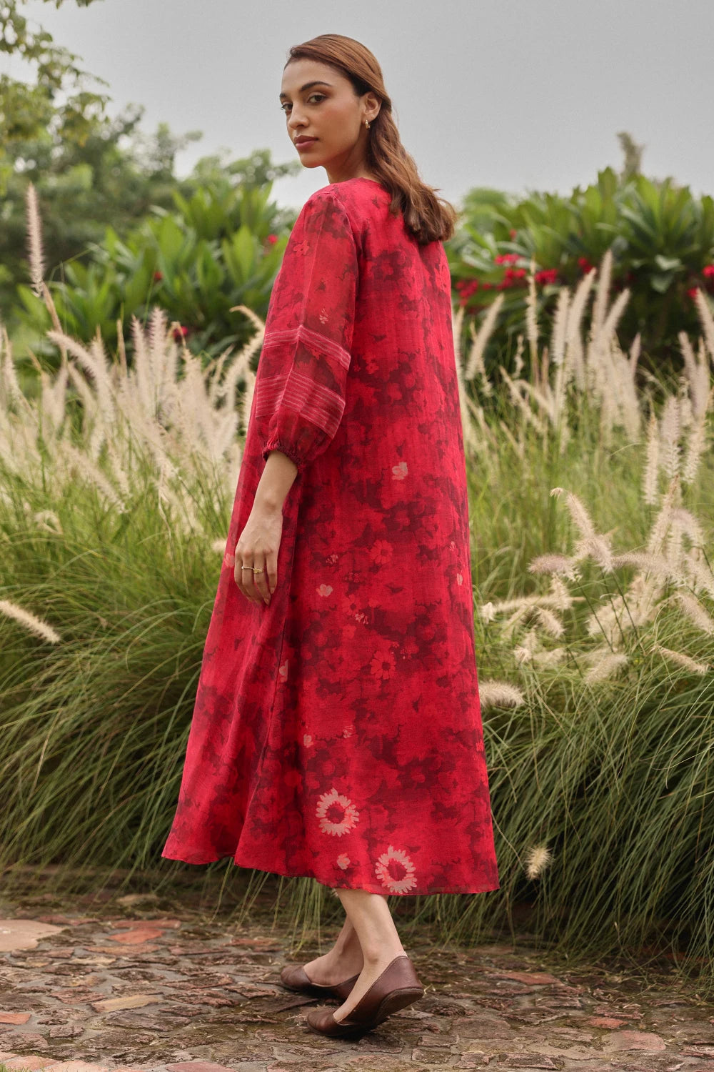 Rosewood Bloom Embroidered Dress