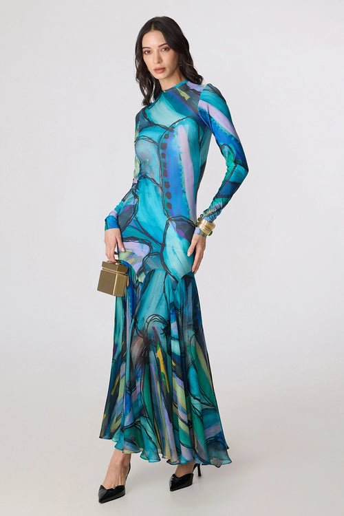 Multi Chiffon Maeva Dress