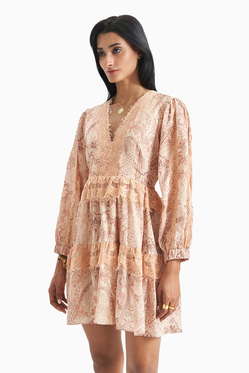 Blush Paisley Tier Dress