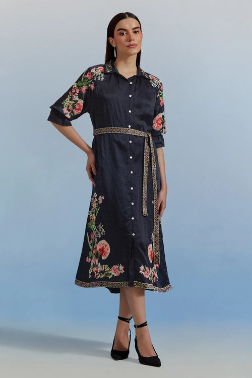 Black Doe Shirt Dress