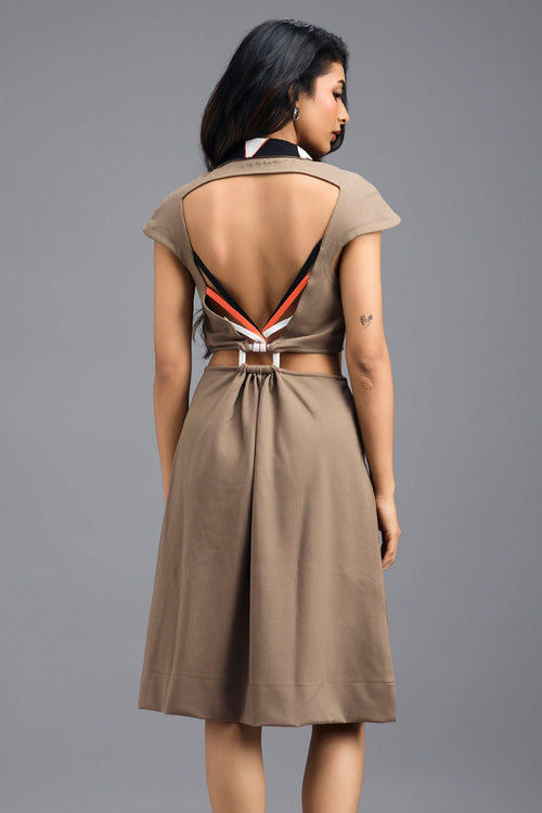 Mud Fit-and-Flare Dress