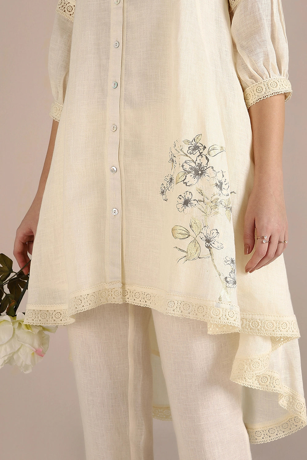 Camelia Ice Cream Cone Off-White Co-ord Set