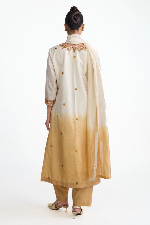 Embroidered Bandhani Suit Set