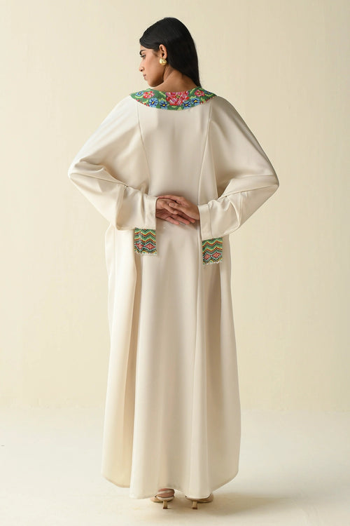Kaftan With Multicolor Bead Design