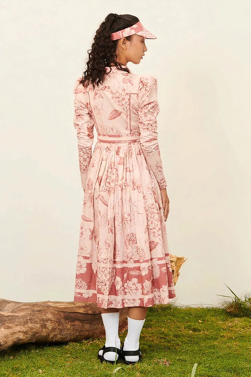 Peach Bunny Collar Dress