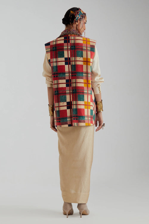 Noori Double Breasted Vest Set