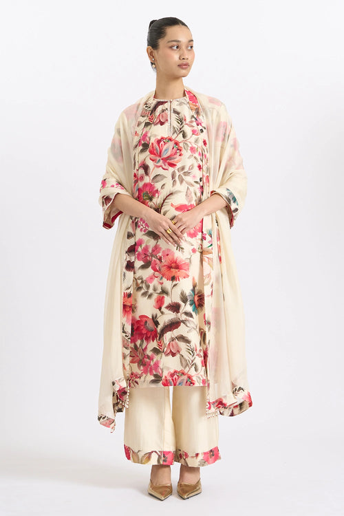 Crimson Garden Kurta Set