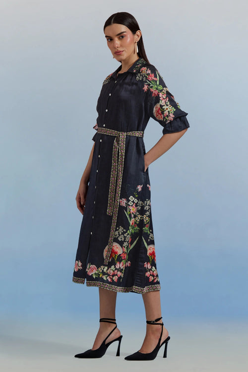 Black Doe Shirt Dress