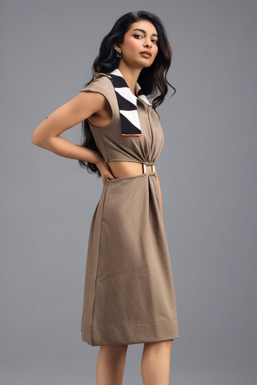 Mud Fit-and-Flare Dress