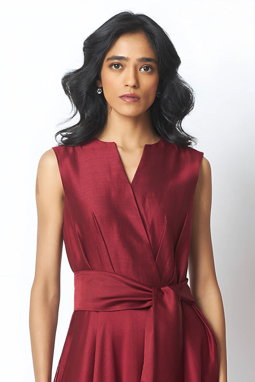 Huda The Venetian Long Dress with Belt
