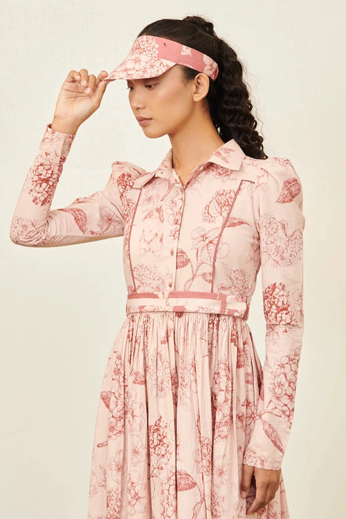 Peach Bunny Collar Dress