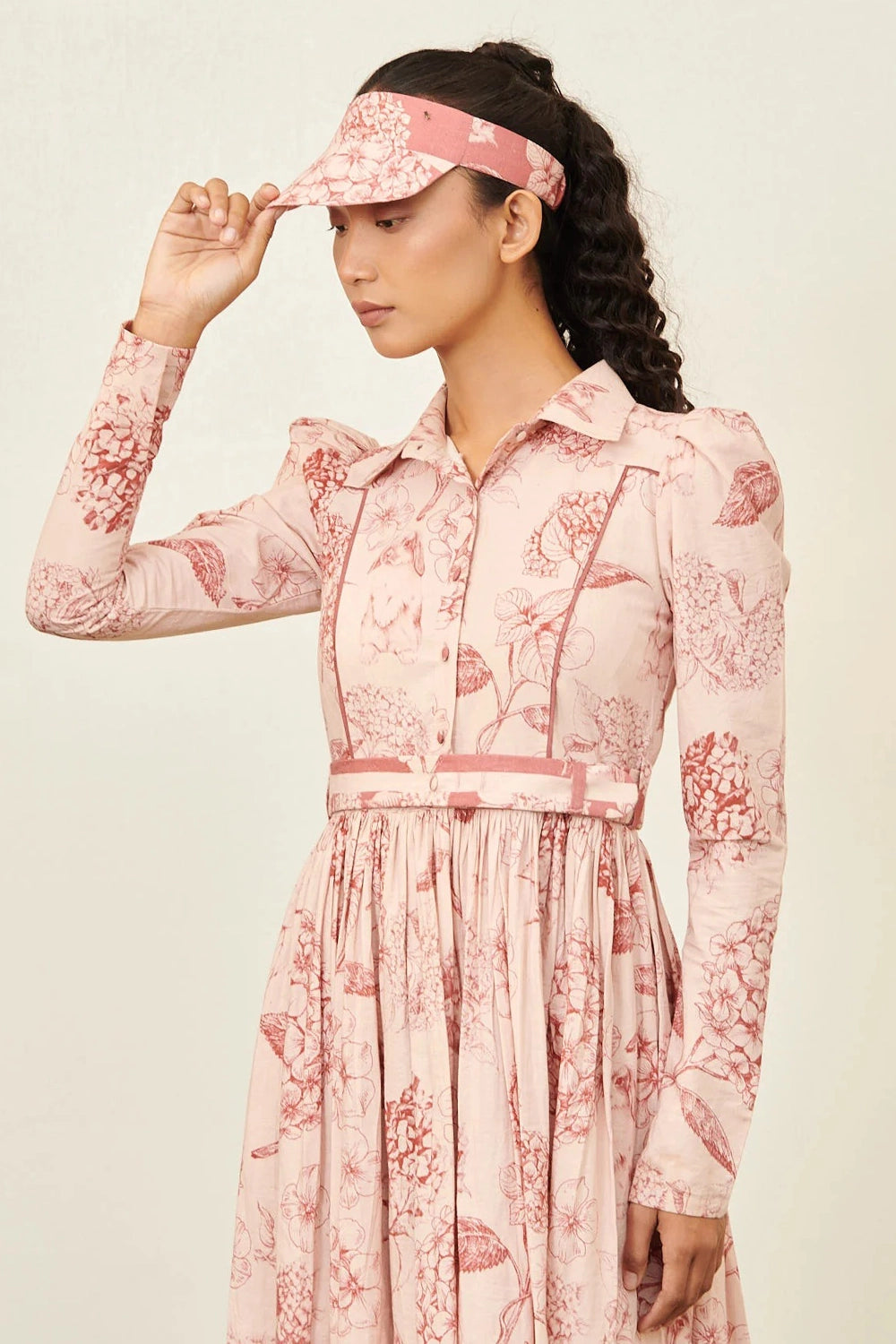 Peach Bunny Collar Dress