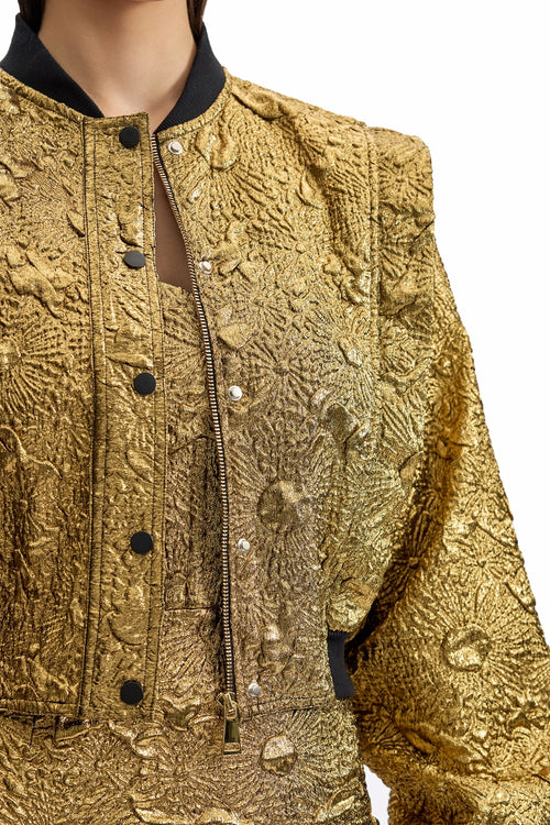 Antique Gold Bomber Jacket