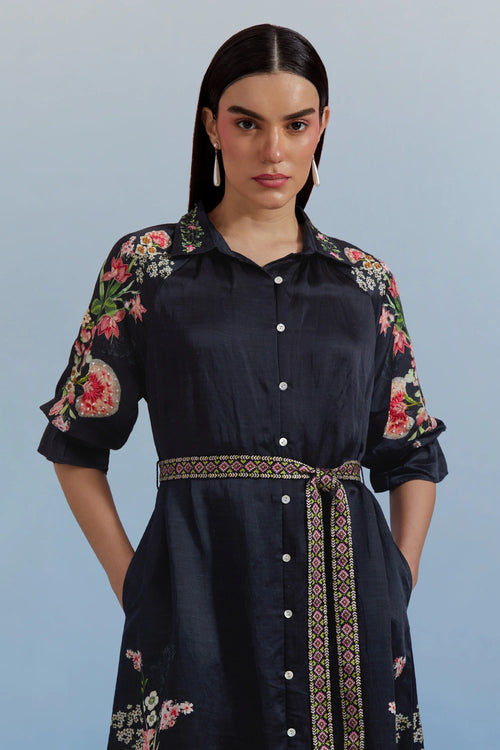 Black Doe Shirt Dress