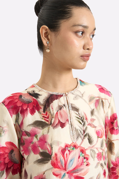 Crimson Garden Kurta Set