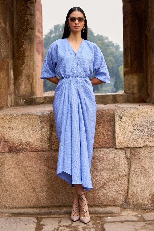 Textured Draped Midi