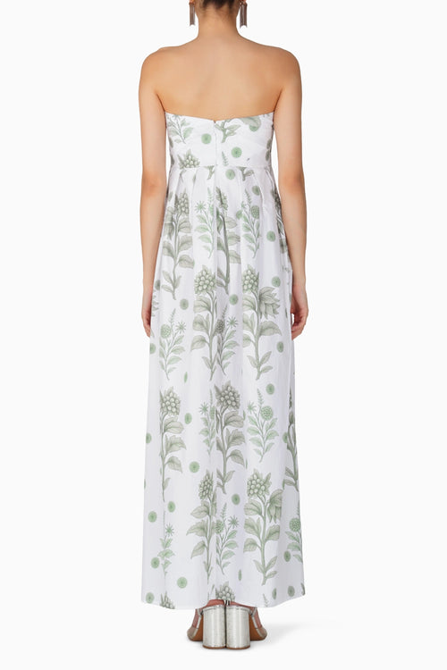 White Blue Coralie Dress