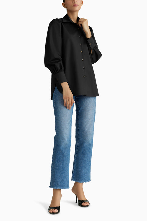 Black Bishop Sleeved Shirt