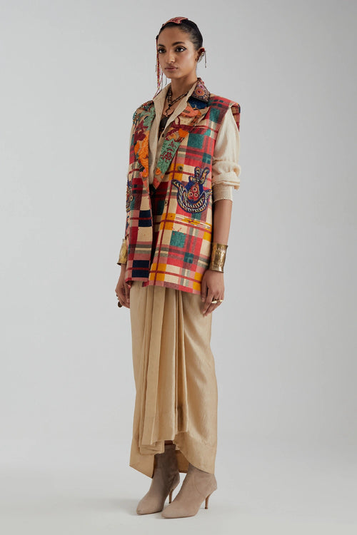 Noori Double Breasted Vest Set