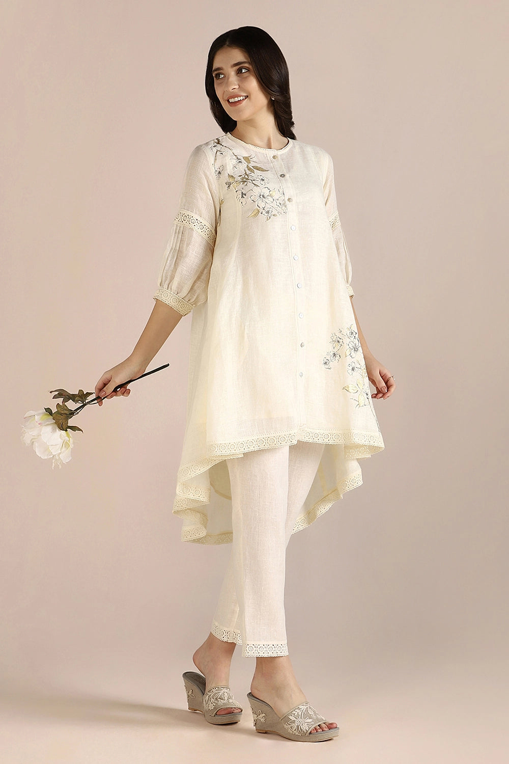 Camelia Ice Cream Cone Off-White Co-ord Set