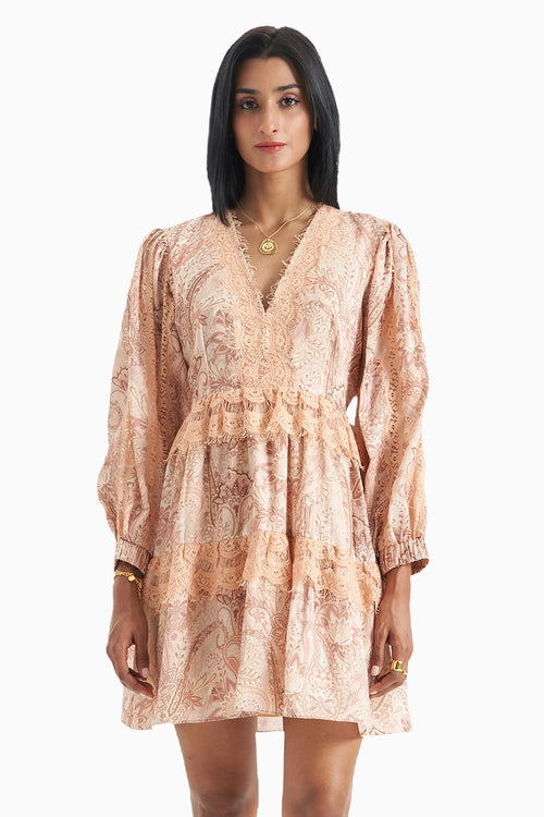 Blush Paisley Tier Dress