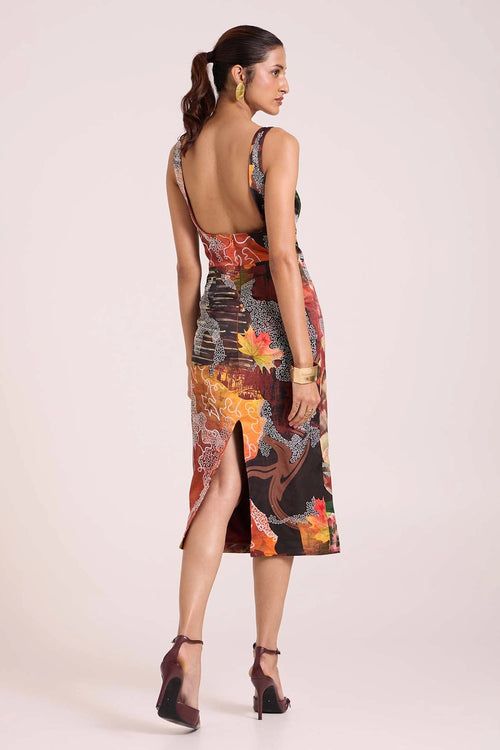 Demeter Embroidered Midi Dress