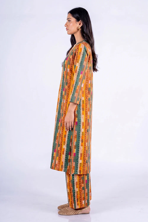Gond Abstract Stripes Kurta Set