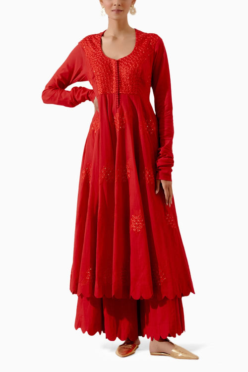 Gulmohar Kali Kurta Set