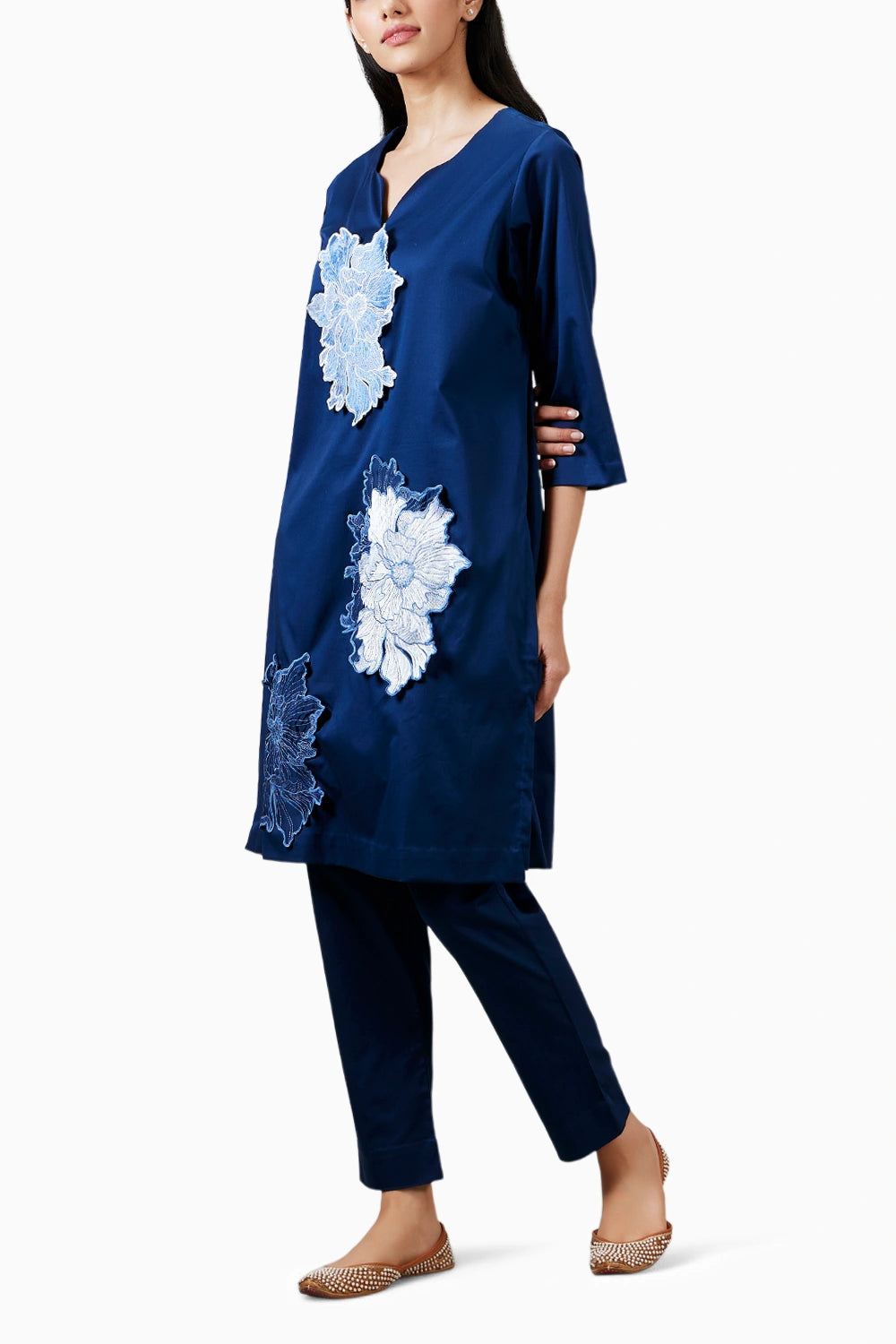 Azure Bloom Kurta Set