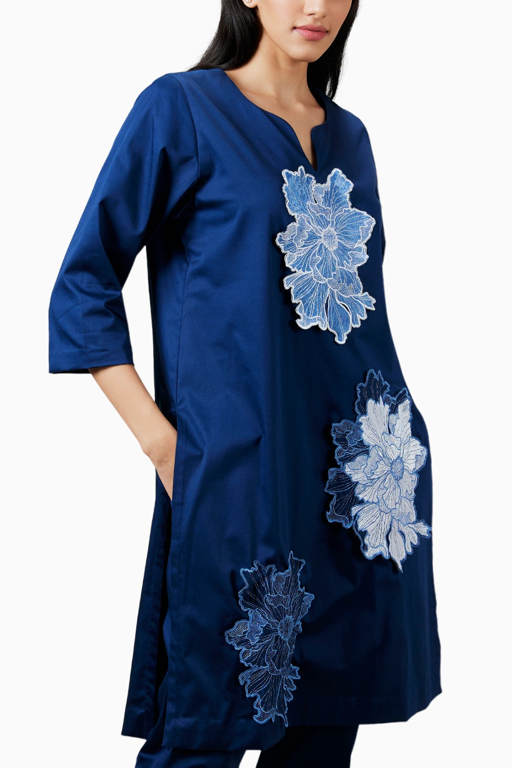 Azure Bloom Kurta Set